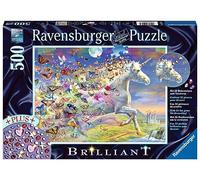 Ravensburger Puzzle, Puzzle 500 Piezas, Unicornio y Sus Mariposas, Puzzles para Adultos, Puzzle Unicornio, Rompecabezas Calidad