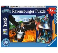 Ravensburger Puzzle Ravensburger 17189 - Puzzle Infantil para niños (9 Mundos, 3 x 49 Piezas), diseño de Dragones de Dragones para niños a Partir de 5 años