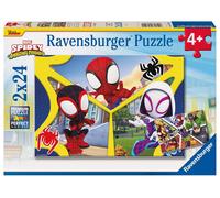 Ravensburger - Puzzle Spidey, Colección 2 x 24, 2 Puzzle de 24 Piezas, Puzzle pa
