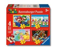 Ravensburger - Puzzle: Super Mario, Puzzles Niños 3 Años o Más, Rompecabezas, 4 Puzzles de 12,16, 20 y 24 piezas, Regalos Niños 3 Años, 19x14cm