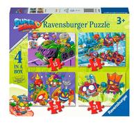 Ravensburger Puzzle, Super Zings, 4 Puzzle in a Box, Puzzle Niños, Edad Recomendada 3+, Rompecabezas