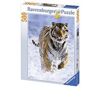 Ravensburger - Puzzle: Tigre en la Nieve, Puzzles para Adultos y Niños, Rompecabezas Adultos, Puzzle 500 piezas, Usa Pegamento puzzle para enmarcar, Puzzle 500 Piezas Adultos, Pasatiempos Adultos