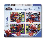 Ravensburger - Puzzle: Ultimate Spider Man, Puzzles Niños 3 Años o Más, Rompecabezas, 4 Puzzles de 12,16,20 y 24 Piezas, Regalos Niños 3 Años