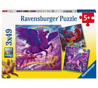 Ravensburger - Puzzle Criaturas mitológicas, colección 3x49 piezas, fantasía ㅤ