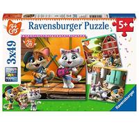 Ravensburger Puzzle - 44 Gatos Puzzle 3 X 49 Pz, Puzzle Para Niños