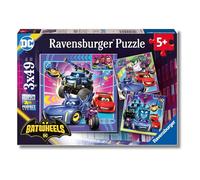 Ravensburger - Puzzles Batwheels Pack De 3 | Puzzle 5 Años O Más | Regalos para Niños De 5 Años De 3 X 49 Piezas | Rompecabezas Niños De 21 X 21 Cm Puzzle