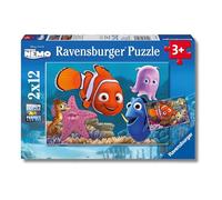 Ravensburger - Puzzle Disney: Buscando a Nemo, Puzzle 3 Años o Más, Puzles Niños 3 Años, Puzzles Infantiles 3 Años, Rompecabezas Niños, Ravensburger Puzzle 2x12 Piezas, Medida Puzzle 26x18cm