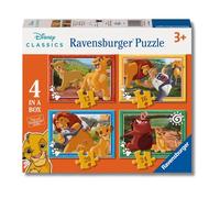 Ravensburger - Puzzles Disney: El Rey Leon Pack De 4 | Puzzle 3 Años O Más | Regalo Niño 3 Años O Más De 72 Piezas | Rompecabezas Niños De 19 X 14 Cm | Ravensburger Puzzle