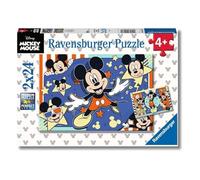Ravensburger - Puzzle: Mickey Mouse, Puzzles Niños 4 Años o Más, Rompecabezas, 2 Puzzles de24 Piezas, Regalos Niños 4 Años, 26x18cm