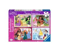 Ravensburger - Puzzles Disney Princess Pack De 4 | Puzzle 5 Años O Más | Regalo Niño 5 Años O Más De 100 Piezas Cada Uno | Rompecabezas Niños De 36 X 26 Cm Puzzle