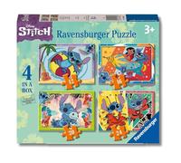 Ravensburger - Puzzles Disney: Stitch Pack De 4 | Puzzle 3 Años O Más | Regalo Niño 3 Años O Más De 72 Piezas | Rompecabezas Niños De 19 X 14 Cm Puzzle
