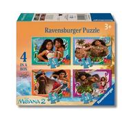 Ravensburger – Puzzle Disney Vaiana – Incluye 4 puzzles, 72 piezas, 3 años o más, 19x14 cm
