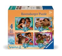 Ravensburger - Puzzle: Disney Vaiana 2, Puzzles Infantiles 6 Años o Más, Rompecabezas, 4 Puzzles de 12,16, 20 y 24 Piezas, Regalos Niños 3 Años
