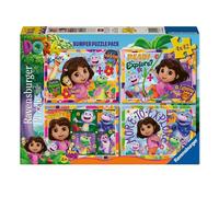Ravensburger - Puzzles Dora Pack De 4 | Puzzle 4 Años O Más | Regalo Niño 4 Años O Más De 42 Piezas Cada Uno | Rompecabezas Niños De 36 X 26 Cm | Ravensburger Puzzle