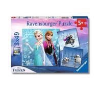 Ravensburger - Puzzles Frozen B Pack De 3 | Puzzle 5 Años O Más | Regalos para Niños De 5 Años De 3 X 49 Piezas | Rompecabezas Niños De 21 X 21 Cm Puzzle