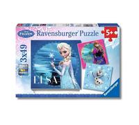 Ravensburger - Puzzles Frozen C Pack De 3 | Puzzle 5 Años O Más | Regalos para Niños De 5 Años De 3 X 49 Piezas | Rompecabezas Niños De 21 X 21 Cm Puzzle