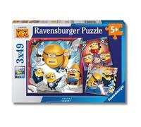 Ravensburger - Puzzles GRU 4: Mi Villano Favorito Pack De 3 | Puzzle 5 Años O Más | Regalos para Niños De 5 Años De 3 X 49 Piezas | Rompecabezas Niños De 21 X 21 Cm | Ravensburger Puzzle