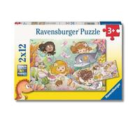 Ravensburger - Puzzles Hadas Y Sirenas Pack De 2 | Puzzle 3 Años O Más | 2 Puzles Niños 3 Años De 12 Piezas | Rompecabezas Niños De 26 X 18 Cm Puzzle Empezar