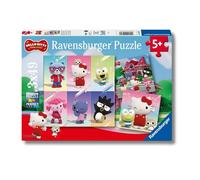 Ravensburger - Puzzles Hello Kitty Pack De 3 | Puzzle 5 Años O Más | Regalos para Niños De 5 Años De 3 X 49 Piezas | Rompecabezas Niños De 21 X 21 Cm | Ravensburger Puzzle