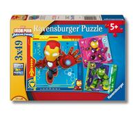 Ravensburger - Puzzles Marvel: Iron Man Pack De 3 | Puzzle 5 Años O Más | Regalos para Niños De 5 Años De 3 X 49 Piezas | Rompecabezas Niños De 21 X 21 Cm | Ravensburger Puzzle