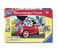 Ravensburger - Puzzle Disney Mickey y Minnie - 2x12 piezas, 26x18 cm, 3 años o más