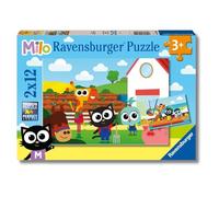 Ravensburger - Puzzles Milo Pack De 2 | Puzzle 3 Años O Más | 2 Puzles Niños 3 Años De 12 Piezas | Rompecabezas Niños De 26 X 18 Cm Puzzle Empezar