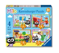 Ravensburger - Puzzles Milo Pack De 4 | Puzzle 3 Años O Más | Regalo Niño 3 Años O Más De 72 Piezas | Rompecabezas Niños De 19 X 14 Cm | Ravensburger Puzzle