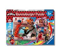 Ravensburger - Puzzle: Miraculous Ladybug, Puzzle 5 Años o Más, Puzzles Niños 5 Años, Rompecabezas Niños, Puzzle, Regalo Niño 5 Años, Jigsaw, 3 Puzzles de 49 Piezas, 21x21cm