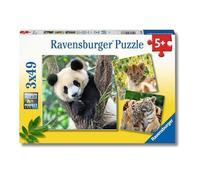 Ravensburger - Puzzle: Animales, Puzzle 5 Años o Más, Puzzles Niños 5 Años, Rompecabezas Niños, Puzzle, Regalo Niño 5 Años, Jigsaw, Puzzle Animales, 3 Puzzles 49 Piezas, 21x21cm