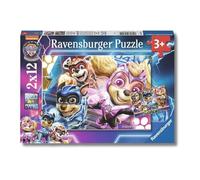Ravensburger - Puzzle: Patrulla Canina, Puzzle 3 Años o Más, Puzles Niños 3 Años, Puzzles Infantiles 3 Años, Rompecabezas Niños, Puzzle 2x12 Piezas, Medidas Puzzle 26x18cm