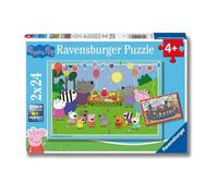Ravensburger - Puzzles Peppa Pig Pack De 2 | Puzzle 4 Años O Más | 2 Puzles Niños 4 Años De 24 Piezas | Rompecabezas Niños De 26,5 X 18 Cm | Ravensburger Puzzle