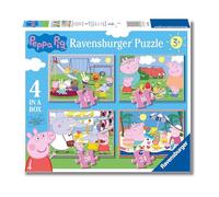 Ravensburger – Puzzles Peppa Pig Pack de 4 – 72 piezas, 3 años o más, 19 x 14 cm