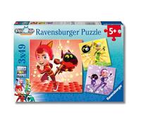 Ravensburger - Puzzle: Petronix Defenders, Puzzles Infantiles 5 Años o Más, 3x49 Piezas, Rompecabezas, Regalos Niños 5 Años, 21x21cm