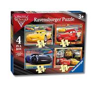 Ravensburger - Puzzle: Puzzle Disney, Cars 3, Puzzle 3 Años o Más, Puzles Niños 3 Años, Rompecabezas Niños, Regalo Niño 3 Años, Puzzle, 4 Puzzles Infantiles 3 años