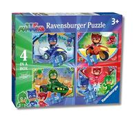 Ravensburger - Puzzle: PJ Masks, Puzzle 3 Años o Más, Puzles Niños 3 Años, Rompecabezas Niños, Regalo Niño 3 Años, Puzzle, Jigsaw, 4 Puzzles Infantiles 3 años