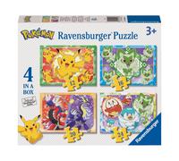 Ravensburger - puzzles pokémon pack de 4 - puzzle 3 años o más - re
