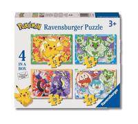 Ravensburger - Puzzles Pokémon Pack De 4 | Puzzle 3 Años O Más | Regalo Niño 3 Años O Más De 72 Piezas | Rompecabezas Niños De 19 X 14 Cm | Ravensburger Puzzle