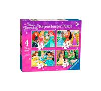 Ravensburger - Puzzles Princesas Disney Pack De 4 | Puzzle 3 Años O Más | Regalo Niño 3 Años O Más De 72 Piezas | Rompecabezas Niños De 19 X 14 Cm | Ravensburger Puzzle