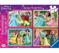 Ravensburger - Puzzles Princesas Disney Pack De 4 | Puzzle 4 Años O Más | Regalo Niño 4 Años O Más De 42 Piezas Cada Uno | Rompecabezas Niños De 36 X 26 Cm Puzzle