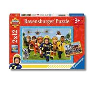 Ravensburger - Puzzles Sam El Bombero Pack De 2 | Puzzle 3 Años O Más | 2 Puzles Niños 3 Años De 12 Piezas | Rompecabezas Niños De 26 X 18 Cm | Ravensburger Puzzle Empezar