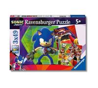 Ravensburger - Puzzles Sonic Prime Pack De 3 | Puzzle 5 Años O Más | Regalos para Niños De 5 Años De 3 X 49 Piezas | Rompecabezas Niños De 21 X 21 Cm Puzzle