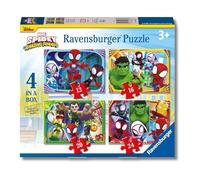 Ravensburger - Puzzles Spidey Pack De 4 | Puzzle 3 Años O Más | Regalo Niño 3 Años O Más De 72 Piezas | Rompecabezas Niños De 19 X 14 Cm | Ravensburger Puzzle