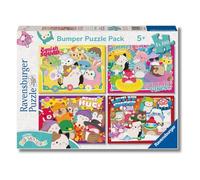 Ravensburger - Puzzles Squishmallows Pack De 4 | Puzzle 5 Años O Más | Regalo Niño 5 Años O Más De 100 Piezas Cada Uno | Rompecabezas Niños De 36 X 26 Cm Puzzle
