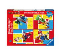 Ravensburger - Puzzles Super Mario Pack De 4 | Puzzle 5 Años O Más | Regalo Niño 5 Años O Más De 100 Piezas Cada Uno | Rompecabezas Niños De 36 X 26 Cm | Ravensburger Puzzle