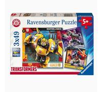Ravensburger - Puzzles Transformers Pack De 3 | Puzzle 5 Años O Más | Regalos para Niños De 5 Años De 3 X 49 Piezas | Rompecabezas Niños De 21 X 21 Cm | Ravensburger Puzzle