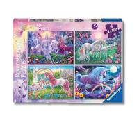 Ravensburger - Puzzle: Unicornios, Puzzle 5 Años o Más, Puzzles Niños 5 Años, Rompecabezas Niños, 4 Puzzle 100 Piezas, Regalo Niña 5 Años, Puzzle, Jigsaw, Tamaño 36x26cm
