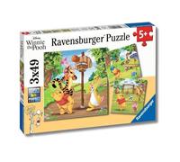 Ravensburger - Puzzle Disney: Winnie The Pooh, Puzzle 5 Años o Más, Puzzles Niños 5 Años, Rompecabezas Niños, Puzzle, Regalo Niño 5 Años, Jigsaw, 3 Puzzles de 49 Piezas, 21x21cm