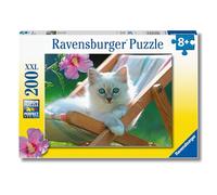 Ravensburger - Puzzles XXL Gatito Blanco | Puzzle 8 Años O Más | Regalo Niño 8 Años O Más De 200 Piezas | Rompecabezas Niños De 49 X 36 Cm Puzzle