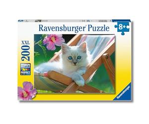 Ravensburger - Puzzles XXL Gatito Blanco | Puzzle 8 Años O Más | Regalo Niño 8 Años O Más De 200 Piezas | Rompecabezas Niños De 49 X 36 Cm Puzzle