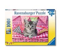 Ravensburger - Puzzles XXL Lindo Gatito | Puzzle 6 Años O Más | Regalo Niño 6 Años O Más De 100 Piezas | Rompecabezas Niños De 36 X 49 Cm | Ravensburger Puzzle